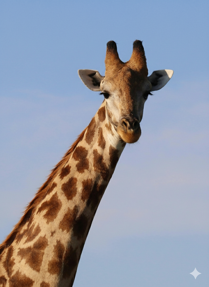 Close-up of a giraffe during a South African safari tour, captured during a vibrant wildlife experience for Our Journey tourism gallery.